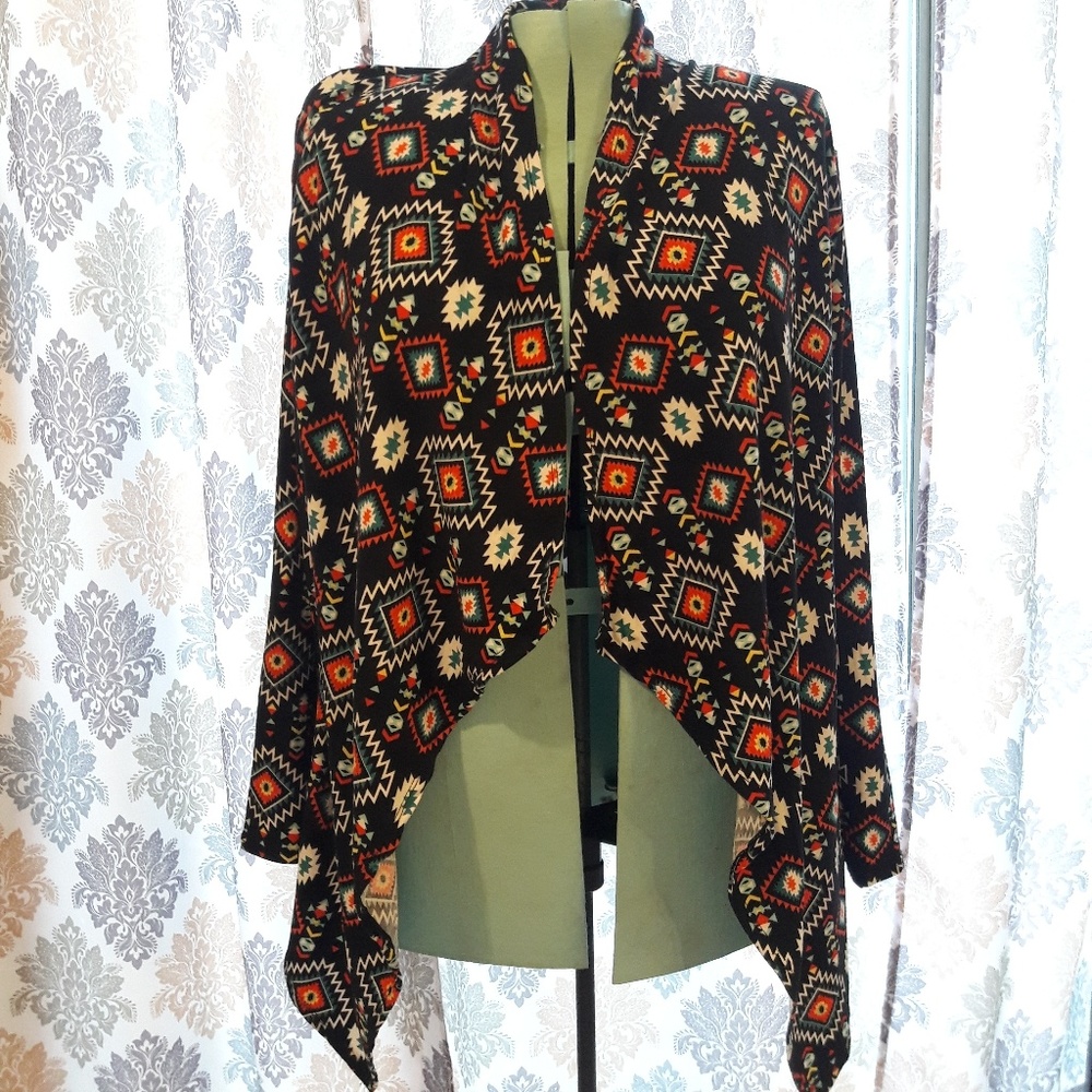 all over print light cardigan